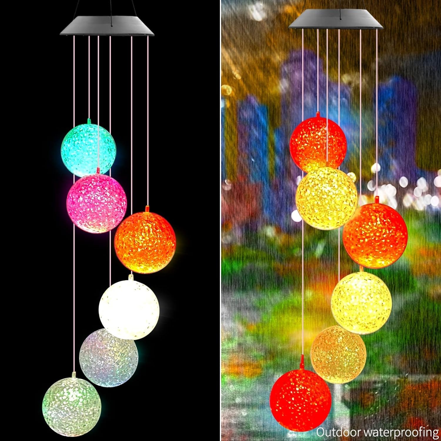 8317L Solar Crystal Ball , Color Changing Solar Powered LED Hanging Light Mobile for Patio Yard Garden Home Outdoor Night Decor, Gifts 8317L Solar Crystal Ball , Color Changing Solar Powered LED Hanging Light Mobile for Patio Yard Garden Home Outdoor Night Decor, Gifts